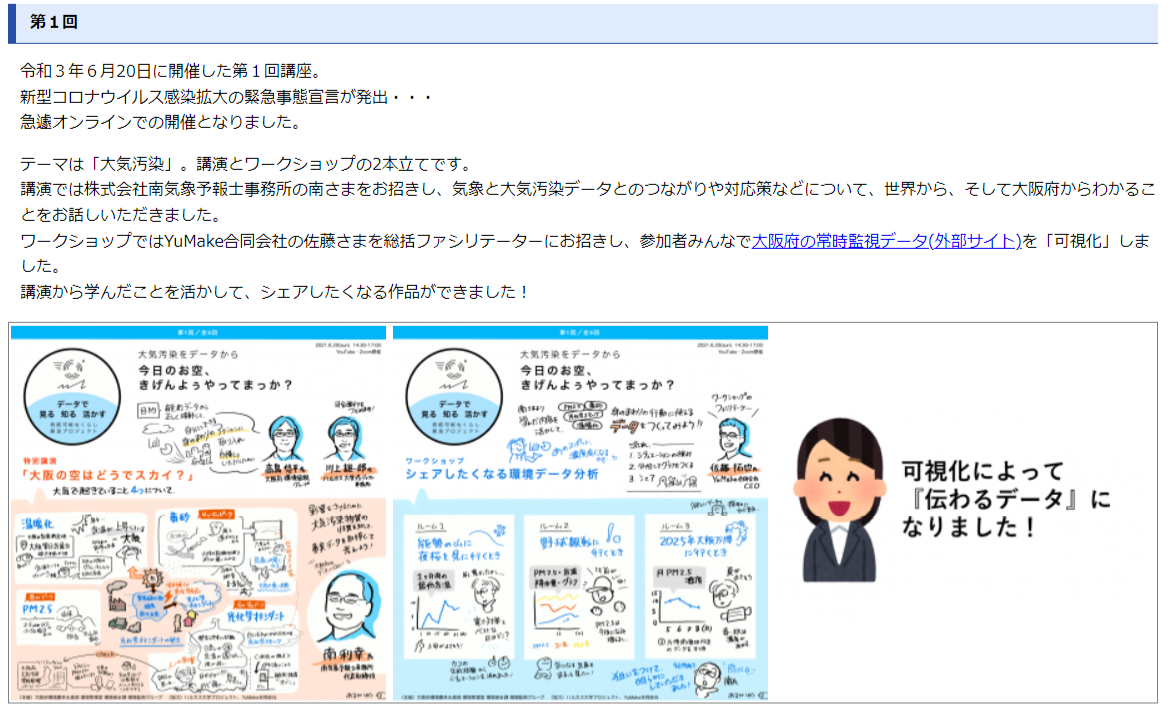 【令和3年度(2021年度)まとめ】<br>グラレコから「見る」「知る」「活かす」！<br>　ハルカス大学連携講座の軌跡